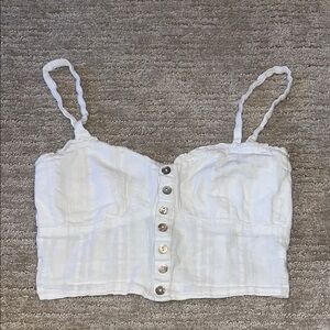 White Bustier Crop Top